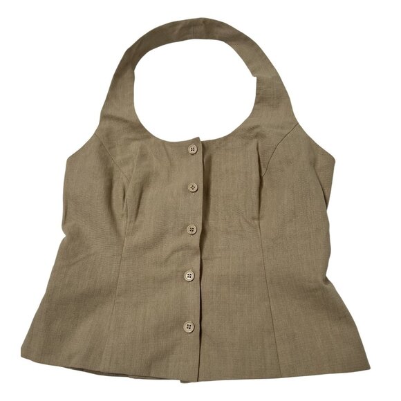 Lioness Daydream Halter Top in Deep Wheat - Picture 1 of 5